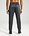 MIER Men Sweatpants Running Athletic Joggers with Zip Ankle, Warm Up Active Pants, Dark Grey, L