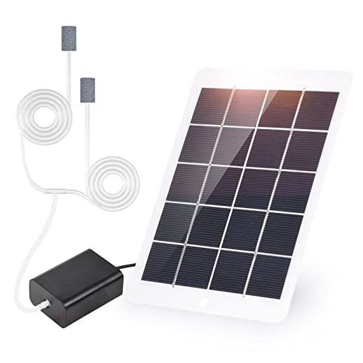 Decdeal Solar Air Pump Kit for Aquarium Fish Tank Oxygenator Oxygen Aerator Solar Air Pump with 3W 5V Solar Panel