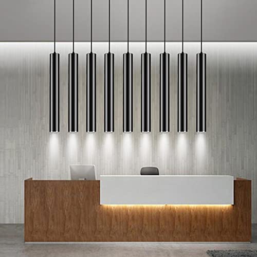 Lámpara de tubo largo LED minimalista con iluminación descendente puntual 4
