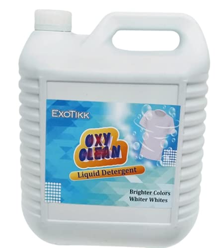 Exotikk Oxy Clean Liquid Detergent with concentrated & bio-degradable for use in Machine as well as by Hand (5 litre)