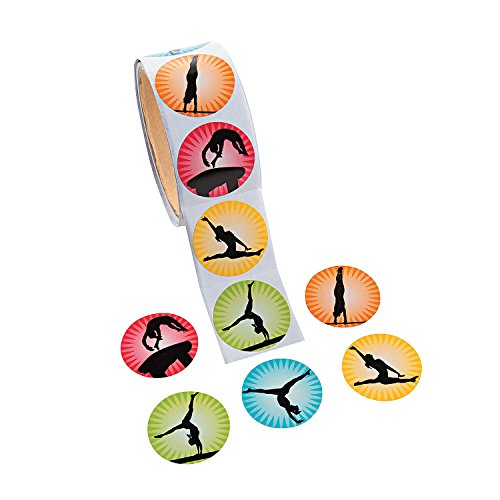 Gymnastics Stickers - 100 per roll - Rewards, Handouts and Party Supplies