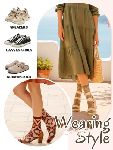 Image of Campsis Women Sheer Socks Sheer Ankle Socks for Women and Girls