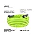Flexzilla Air Hose, 3/8 in. x 35 ft., 1/4 in. MNPT Fittings, Heavy Duty, Lightweight, Hybrid, ZillaGreen - HFZ3835YW2