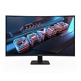Monitor Gamer Gigabyte GS32QCA SA2 Preto 32” 1440p QHD 180Hz Curvo 1500R VA 250 Nits 1ms MPRT HDR Ready HDMI 2.0 DisplayPort 1.4 VESA 100 x 100mm