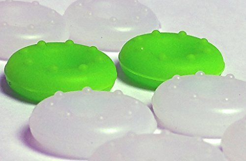 6pairs /12 pcs Color Combo Silicone Thumb Grip cover for PS3 / PS4 / Xbox 360 / Xbox One / Wii Game joystick controller cover - TRANSLUCENT & GREEN