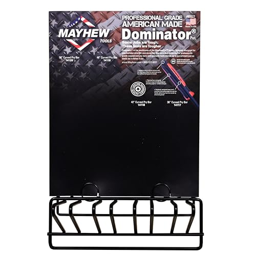 Image of Mayhew Tools 80027 Dominator Large Pry Bar Rack, 8-Piece, multi, one size
