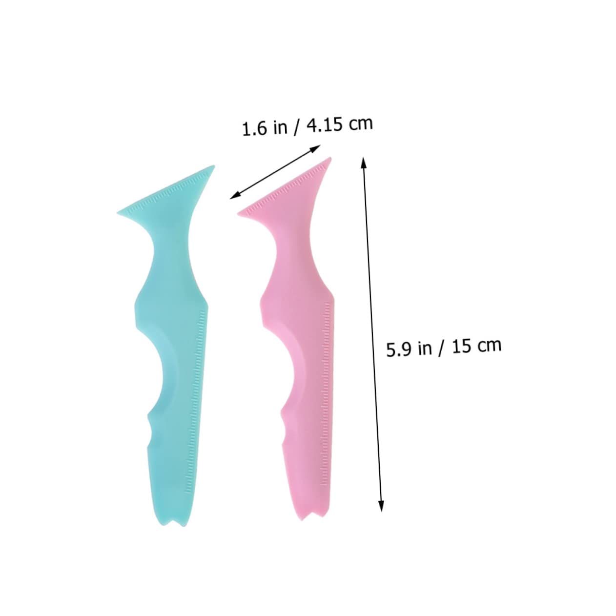 FRCOLOR 10 reglas de silicona delineador de ojos de silicona masajista máscara de ojos lápiz delineador de ojos sombra de ojos plantillas plantillas para la guía de cejas, herramienta de chaflán