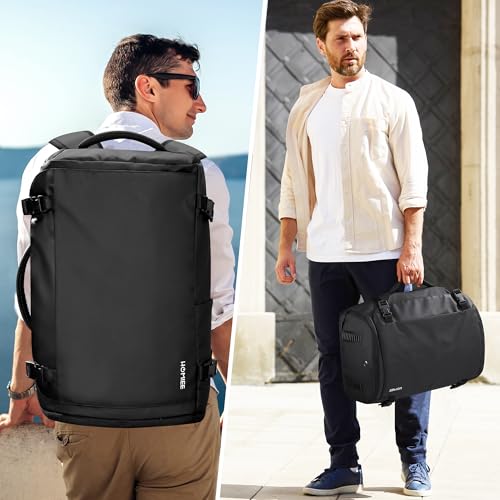 HOMIEE Reiserucksack 40L Großer Rucksack Herren Wasserdicht 15.6-17.3 Zoll Laptoprucksack Handgepäck Kabinenrucksack Daypack mit schuhfach für Reise Weekender Trip Wandern Camping