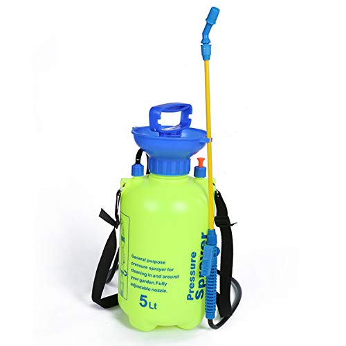 BBINHAN Pulverizador de jardín Pulverizador Manual a presión, Pulverizador con Correa para el Hombro, Tiene un Buen Ancho de pulverización, para Fumigar, Desinfectar, Limpiar, Jardín(5L)