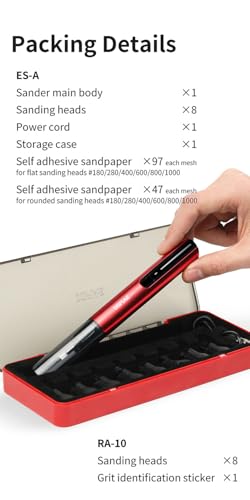 Electric Reciprocating Sander – Precision Multi-Speed Sanding Tool with Fine Sandpaper for Crafts, Miniatures, Jewelry, Woodworking, Resin Kits, Model Automotive Detailing, DIY & Hobbyists - Image 8