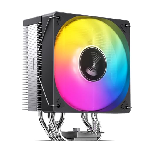 Image of JONSBO CR1000 EVO ARGB CPU Cooler,Silent Series CPU Cooler, Air Cooler H154mm, 4 Copper Heat Pipe Insert Aluminum Fin for AM4 /AM5 /Intel LGA1700, 120mm PWM ARGB 9-blades Fan,Top Cover ARGB, Black