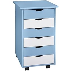 TecTake 800055 - Cajonera Infantil 65x36x40 cm, 6 Cajones para Almacenar, Madera con Revestimiento Sintético (Azul | No. 400925)