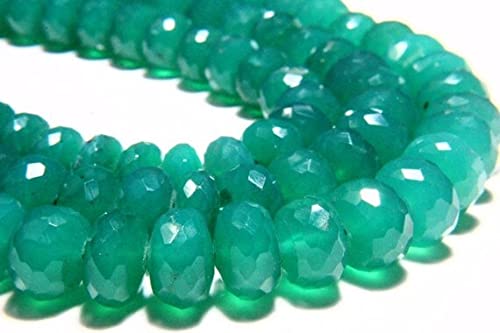 Perles onyx vert facettées percées pour réparer et personnaliser vos colliers