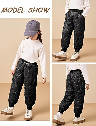 SEAUR - Toddler Winter Warm Snow Pants Kid Lightweight Puffer Down Trousers Little Boy Girl Windproof Thermal Pants Children2
