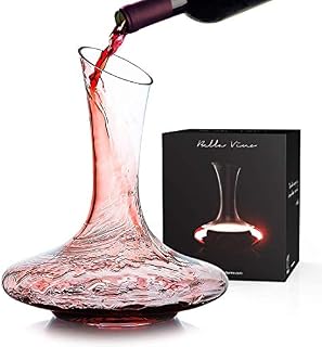 KOIOS Wine Decanter-100% Hand Blown Lead-Free crystal Glass Wine Decanter, Red Wine Carafe