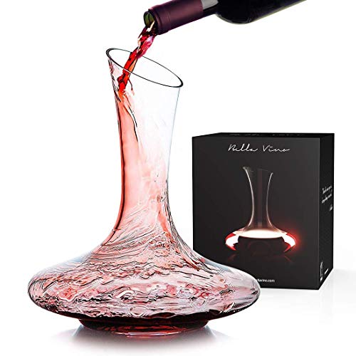 KOIOS Wine Decanter-100% Hand Blown Lead-Free crystal Glass Wine Decanter, Red Wine Carafe