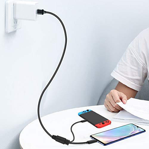 Heatfun Usb Type C Cable For Ps5 Xbox Series X Controller, 2 In 1 Usb C Charger Cable For Switch Pro Controller, Poke Ball Plus Controller And Android Devices - 1 Pack #TOP6