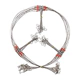 Wire Leader Rigs Trace Stainless Steel, Arms Fishing Rigs Tackle with Swivel Snaps Beads 12pcs Fishing Lures Tackle Leader Rigging