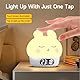 Cuteefun Digitaler Wecker mit Licht, Bunny Nachtlichter für Kinder, Wiederaufladbare Wecker Digital, Dual Alarme, Snooze, 9 Farbmodi, Berührungssensor Nachtlicht Dimmbar für Raumdekoration