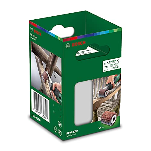 Bosch 60 mm Lamellenrolle Körnung 80, 4er Pack