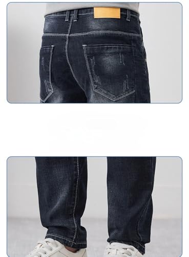 Men Slim Jeans Vintage Stretch Skinny Trousers Hip-Hop Distress Street Denim Pants4