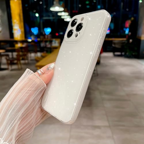 LIFCIUSO Glitter Bling Case for iPhone 15 Pro Max (6.7"), White - image 3