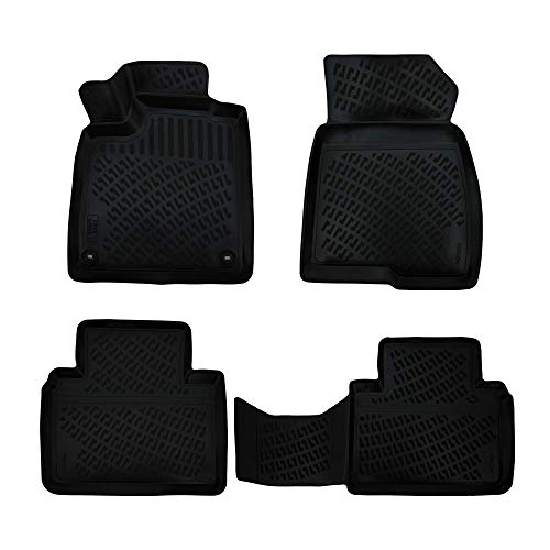 Croc Liner Floor Mats Front And Rear All Weather Custom Fit Floor Liner Custom-Fit Liner Compatible With Honda Accord / 2018-2023 #TOP9