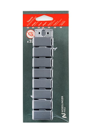 Nordlinger Pro 740057 Set of 32 Mounting Cleats Aluminium Grey, Grey Aluminium - Image 2