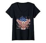 Photo Gallery donna eagle american flag, eagle patriotic maglietta con collo a v Photo Gallery donna eagle american flag, eagle patriotic maglietta con collo a v
