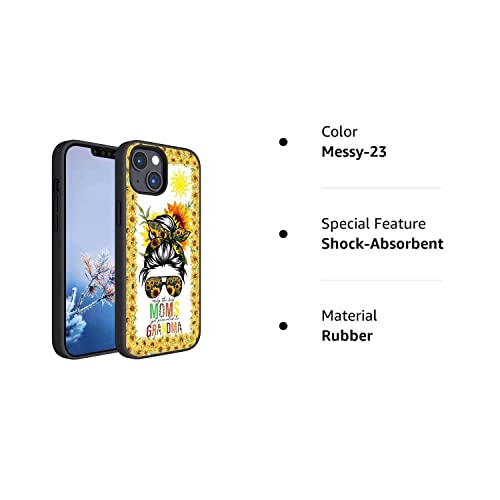 Only The Best Moms Get Promoted To Grandma Sunflower Messy Bun Phone Case For Iphone 14 11 12 13 Pro Max Mini Xr 8 Plus 6 Samsung Galaxy S23 S22 S21 S20 Fe A02S A03S A53 A13 A32 A51 A71 #TOP3