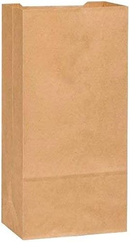 Duro Bolsa de papel para husky de fondo plano de papel Kraft de alta resistencia de 12 libras | 400/paquete