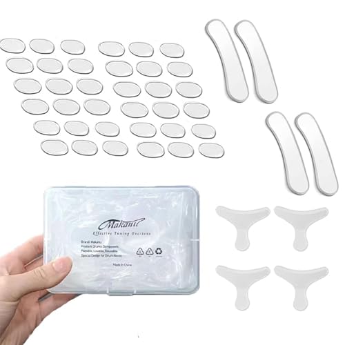 Drum Gel, 36 Round and 4 Triangle and 4 long Clear Drum Dampeners for Snare Drum, Silicone...
