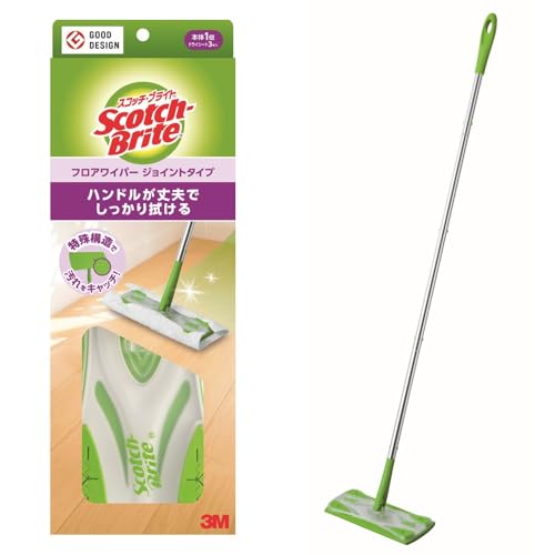 3M Scotch-Brite Flooring Wiper, Main Unit, Joints, Floor Wiping, Cleaning, Dry Sheets, 3 Pieces