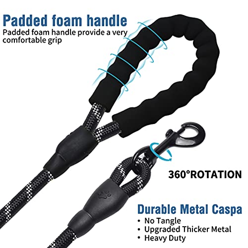 COOYOO 2 Pack Dog Leash 2/5/6 FT Heavy Duty - Comfortable Padded Handle - Reflective Dog Leash for Medium Large Dogs… - Image 6