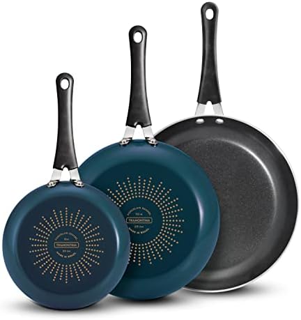 Tramontina Aluminum Navy Blue Fry Pan Set of 3