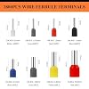 1800pcs Wire Ferrules Kit, AWG 22-7 Ferrule Crimping Kit Terminal Connector Wire Insulated Cord Pin Ends Terminals for Electric, Industrial