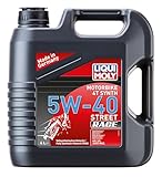 LIQUI MOLY Motorbike 4T Synth 5W-40 Street Race | 4 L | Motorrad vollsynthetisches Motoröl | Art.-Nr.: 1685, Schwarz