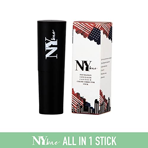 Image of NY Bae All In One Stick - Foundation Concealer Contour Color Corrector Stick | Flawless Texture, Natural Finish | For Concealing Redness - Dance with me on Ellis Island - Green Corrector 9