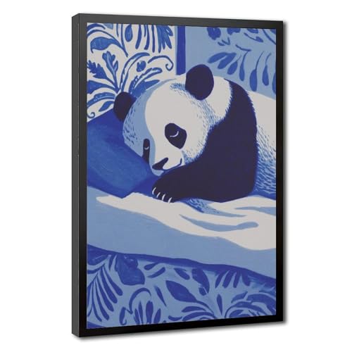 Décoration murale panda endormi bleu pour envelopper la chambre d'enfant de douceur