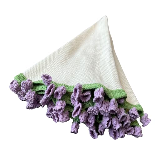 Canapé pour sofan bouquet de fleurs hachées en textile tricoté doux - 2