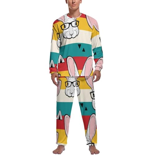 Pantalon vêtements de nuit homme et haut manche longue contre le froid