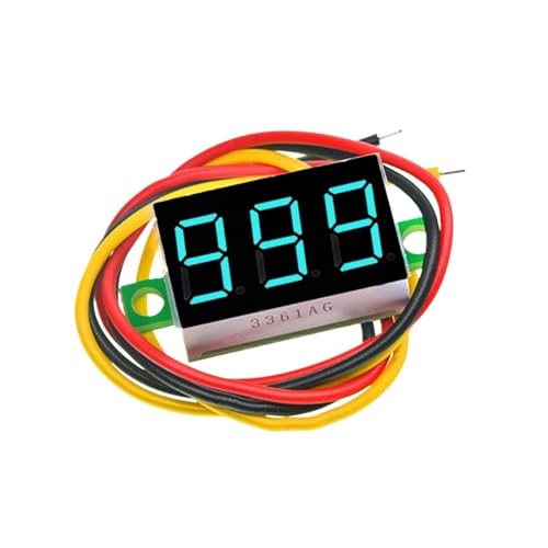 Voltmètre numérique LED 0.36" pour voiture et batterie 12V - Mesure de tension DC 0-100V précise