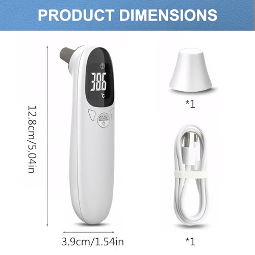 image for QCdeSoulBLV Ear Thermometer for Pet, Accurate 32-42.9℃ Ear Temperatu