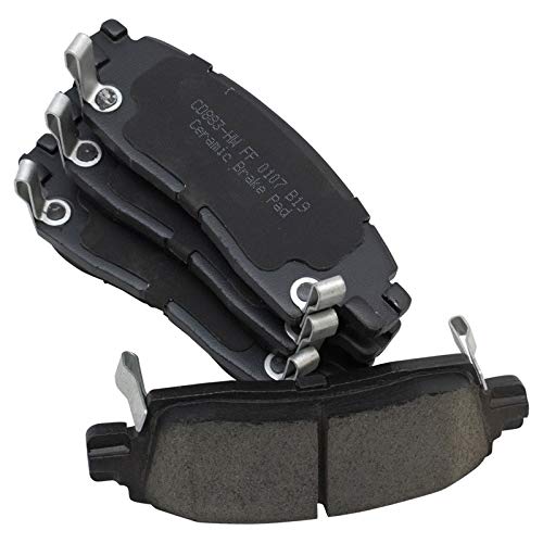 Image of TRQ Rear Brake Pad and Rotor Set Ceramic Rotors Calipers Compatible with 2008-2016 Buick Enclave 2009-2017 Chevrolet Traverse 2007-2016 GMC Acadia 2007-2010 Saturn Outlook