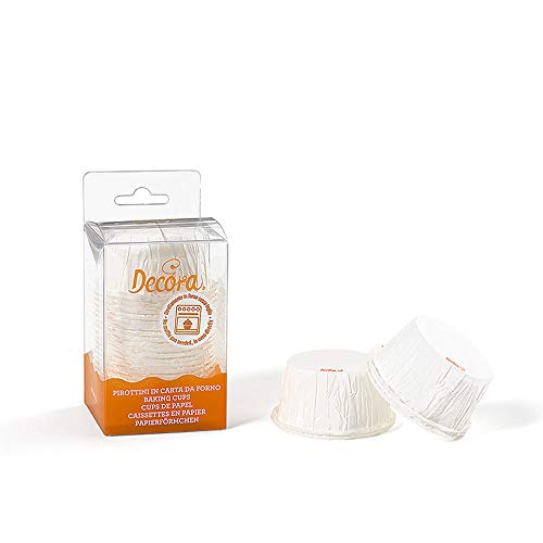 0339804 Decora White Crinkle Cup Shapes 55 x 35 mm Pack of 25