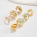 Chunky Gold Rings for Women,Vintage Rhinestone Stackable Knuckle Rings Set Statement Irregular Adjustable Rings Minimalist Fashion Beach Jewelry (Gold1)