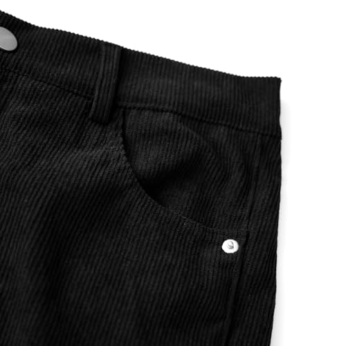 Women's Corduroy Barrel Pants Loose Low Rise Capri Pants Spring Fall Casual Cropped Pants with Pockets4