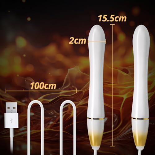 SXOVO Heizstab Doppelter Heizstab für Sexspielzeug Doppel Heizung von Vagina und Anus USB Heater für Taschenmuschi Warme Masturbieren Sex Spielzeug für die Männer Masturbator (Weiß)