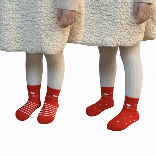 FedMois 5 Pairs Baby Kids Anti-slip Socks Cotton non skid Ankle Socks Animals, Christmas, 1-3 Years - Image 5