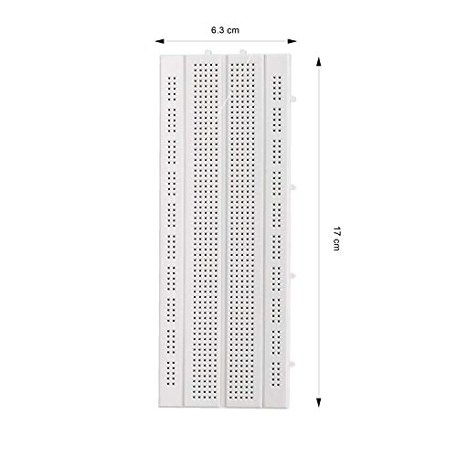 Image of ApTechDeals Breadboard 840 point with jumper wires Set(10+10+10)